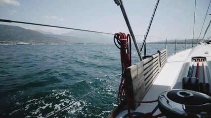 On board the yacht in the Adriatic Sea