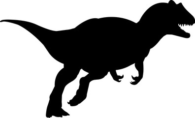 Allosaurus 7 isolated vector silhouette © Loveleen