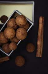cinnamon chocolates balls as gift in summer