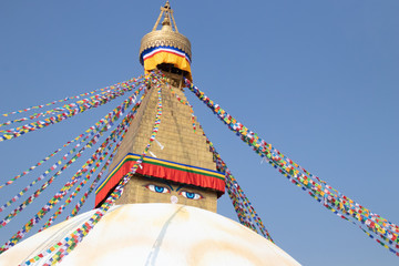 Boudhanath Stupa at Kathmandu Nepal is one of the largest Buddhist stupas in the world. It is the...