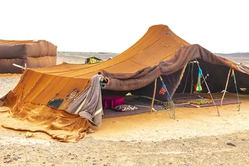 Foto op Canvas Bedouin tent in the Sahara Desert, Morocco. © Natallia