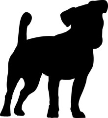 Jack Russell Terrier 7 isolated vector silhouette - obrazy, fototapety, plakaty