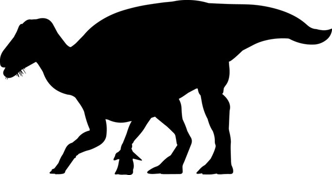 black dinosaur silhouette walking on white clip art preview