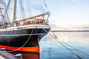 Sailing ship docked at San Diego