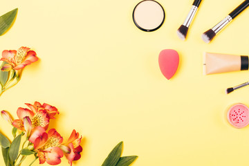 Makeup products for smooth face skin