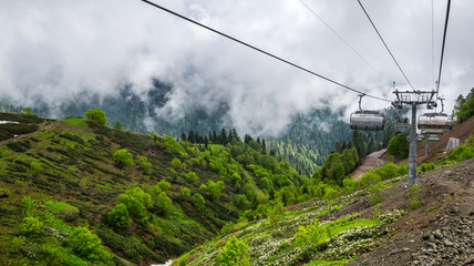 View of Caucasian mountains