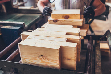 Woodworking factory - the production of building materials from timber