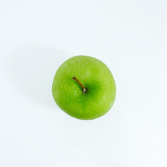 Green apple on white background, Green apple isolated, Fruit on white background