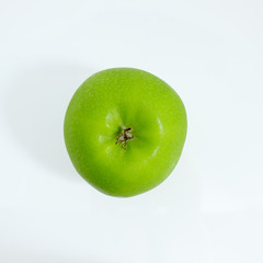 Green apple on white background, Green apple isolated, Fruit on white background