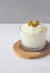 dairy rice porridge walnut