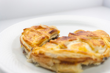 traditional English shepherd's pie cut into pieces