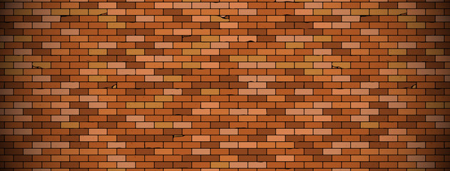 Old brick wall background with vignette