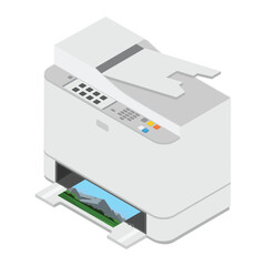 Realistic isometric printer