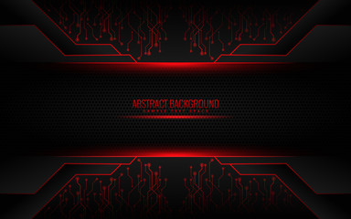 Red and black tech corporate background. Vector design - Vector