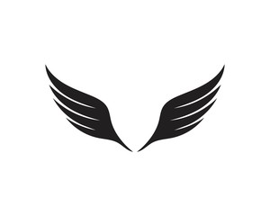 Obraz na płótnie Canvas Wing black Logo Template vector illustration design vector