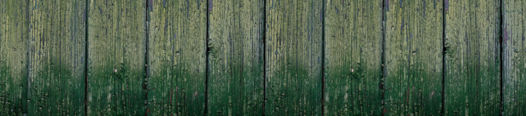 Fototapeta na wymiar Panorama dark wooden green texture