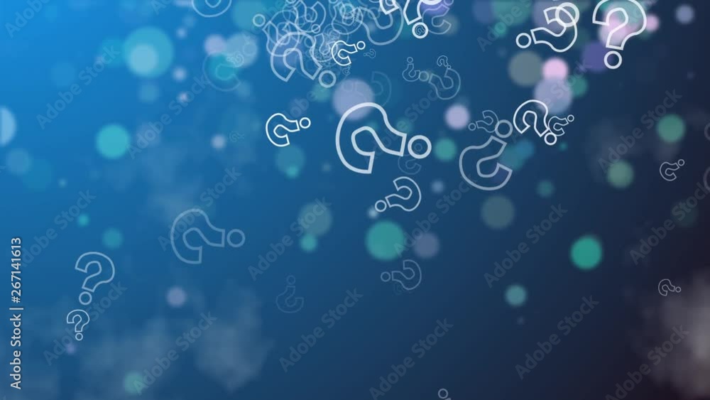 Poster numbers and symbols form a question mark, blue tint. more marks, symbols and color backgrounds avail
