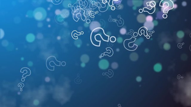 Numbers and symbols form a question mark, blue tint. More marks, symbols and color backgrounds available - check my portfolio.