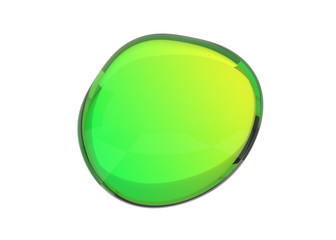 Abstract 3d render of colored bubble shape, modern background design