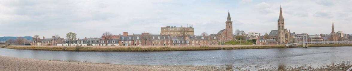 Panorama Inverness (Inbhir Nis) at Loch Ness Highlands Scotland