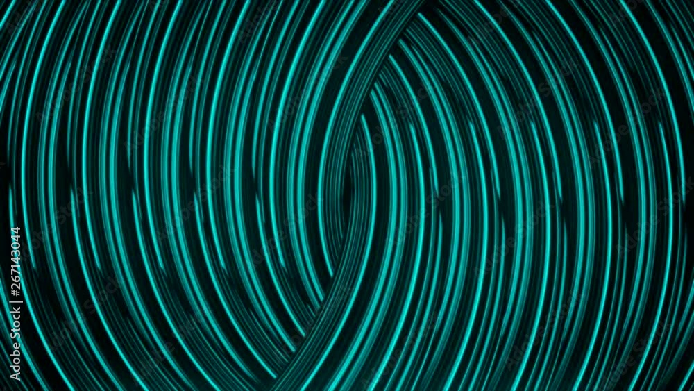 Poster abstract animation of colorful shimmering neon lines crossing in the spiral. animation. colorful abs