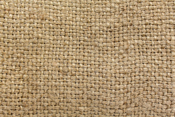 natural fabric burlap, brown background