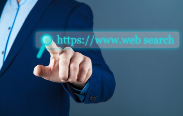 businessman; web search and SEO