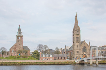 Old High St Stephen's (Old High Church) and Free Church of Scotland Inverness (Inbhir Nis) at Loch...