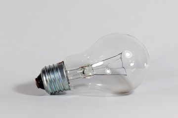 incandescent lamp on white background