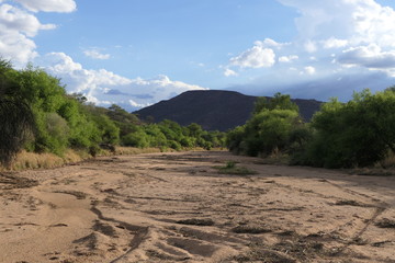 Desiccated river bed