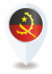 Flag of Angola, Republic of Angola. Template for award design, an official document with the flag of Angola. Bright, colorful vector illustration.