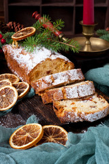 Traditional raisins cake for christmas