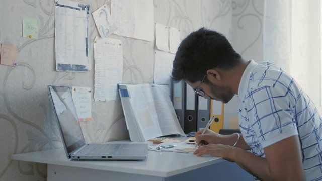 Indian Student Prepares for Exam, Writes Cheat Sheet