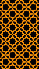 Ornate geometric pattern and abstract multicolored background