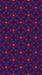 Ornate geometric pattern and abstract multicolored background