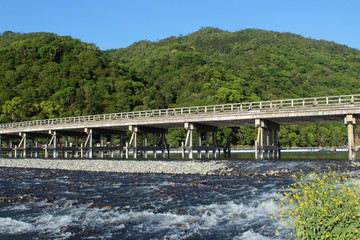 京都　嵐山　渡月橋