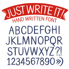 Hand drawn vector font