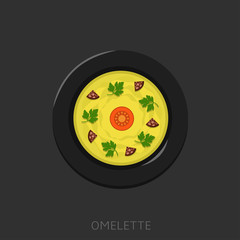 Omelette vector illustration