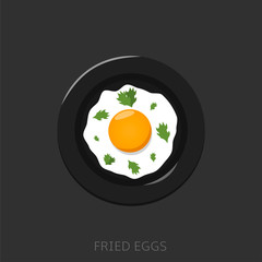 Fried eggs illustration