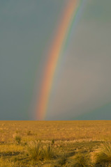 Pampas plain rainbow landscape, Argentina