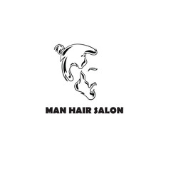 modern barber logo illustration