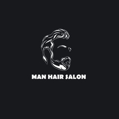 modern barber logo illustration