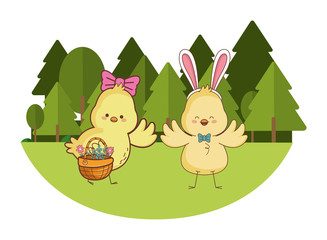 Obraz premium Happy farm animals cartoon