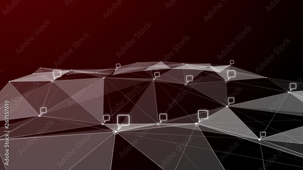 Poster chat bubble icons, message plexus, chat clouds