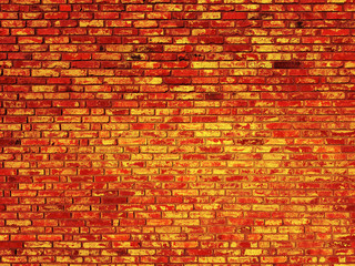 Fototapeta na wymiar Rough empty brick wall texture background.