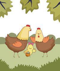 Happy farm animals cartoon
