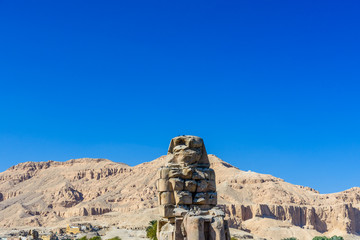 Memnon colossi (statues of the Pharaoh Amenhotep III) in Luxor, Egypt