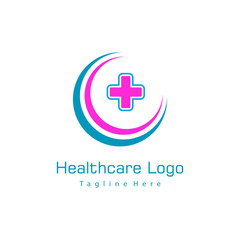 Fototapeta premium Health care Logo Healthy Logo Medical Pharmacy Icon Logo Flat Vector Design
