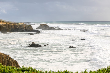 Almograve beach in Longueira