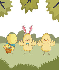 Fototapeta premium Happy farm animals cartoon